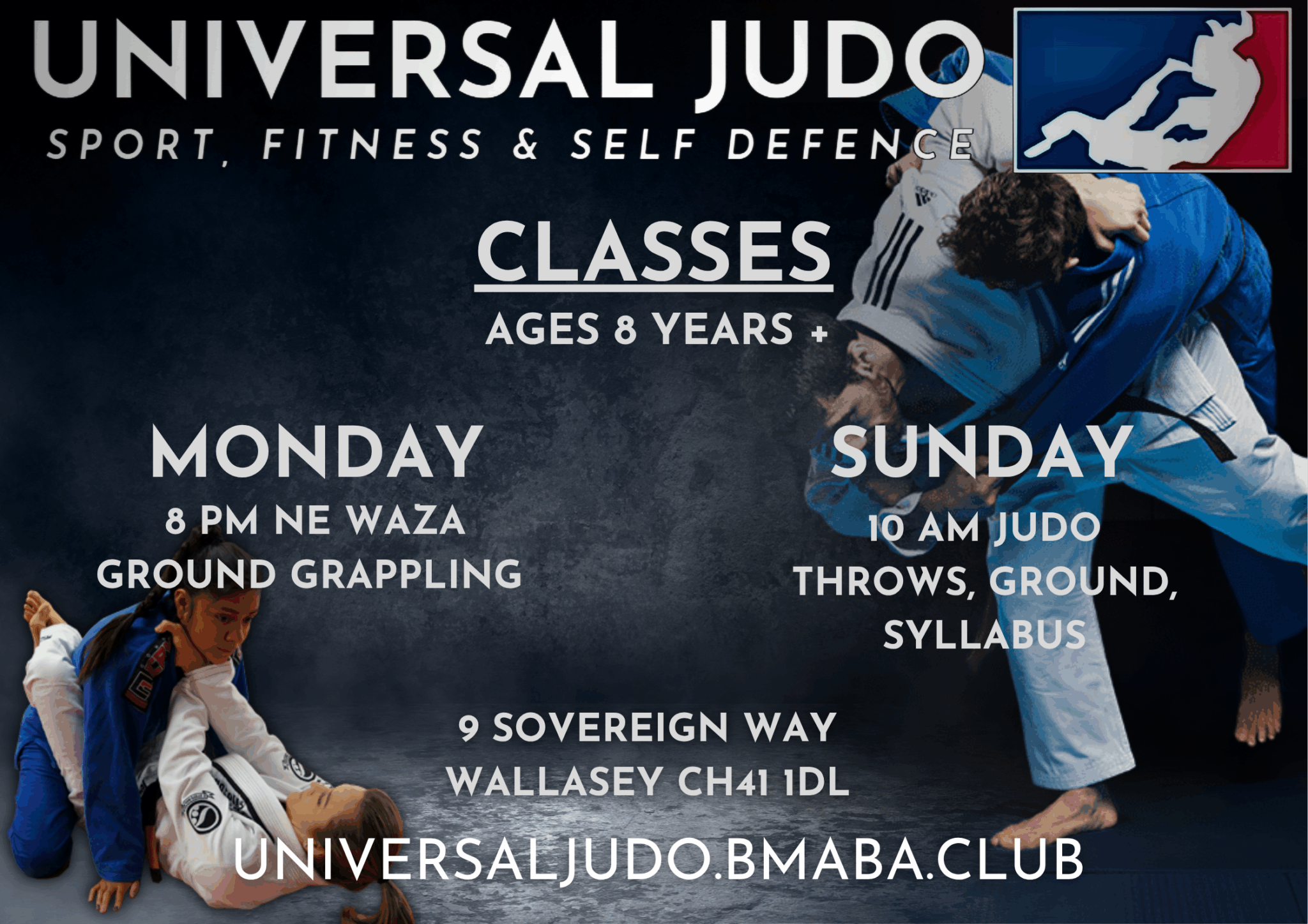 Universal judo academies classes times